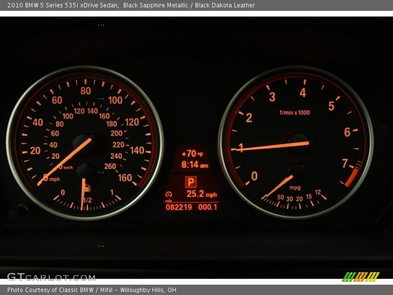 Black Sapphire Metallic / Black Dakota Leather 2010 BMW 5 Series 535i xDrive Sedan