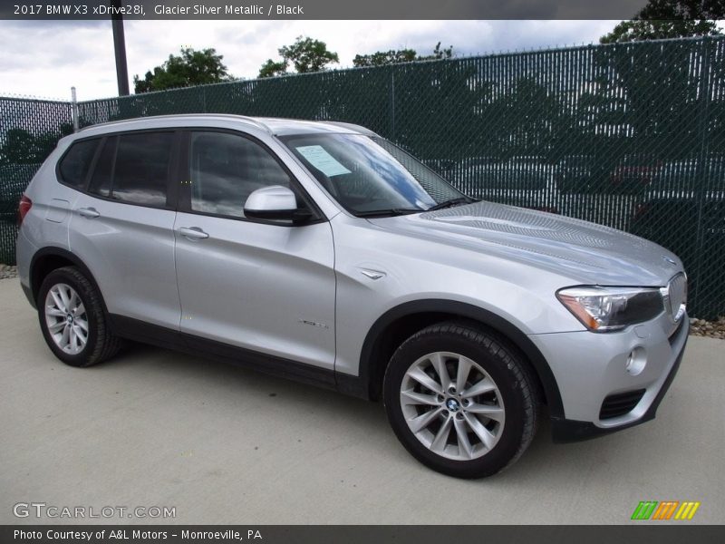Glacier Silver Metallic / Black 2017 BMW X3 xDrive28i