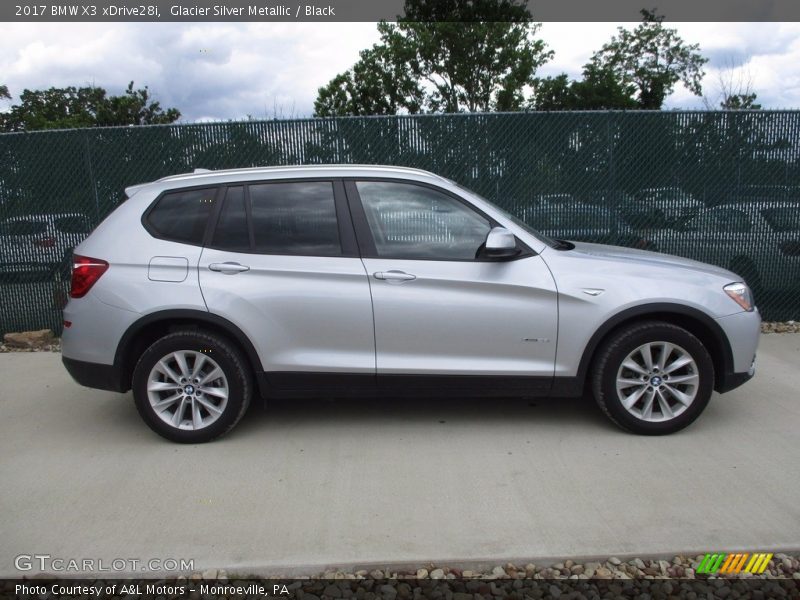 Glacier Silver Metallic / Black 2017 BMW X3 xDrive28i