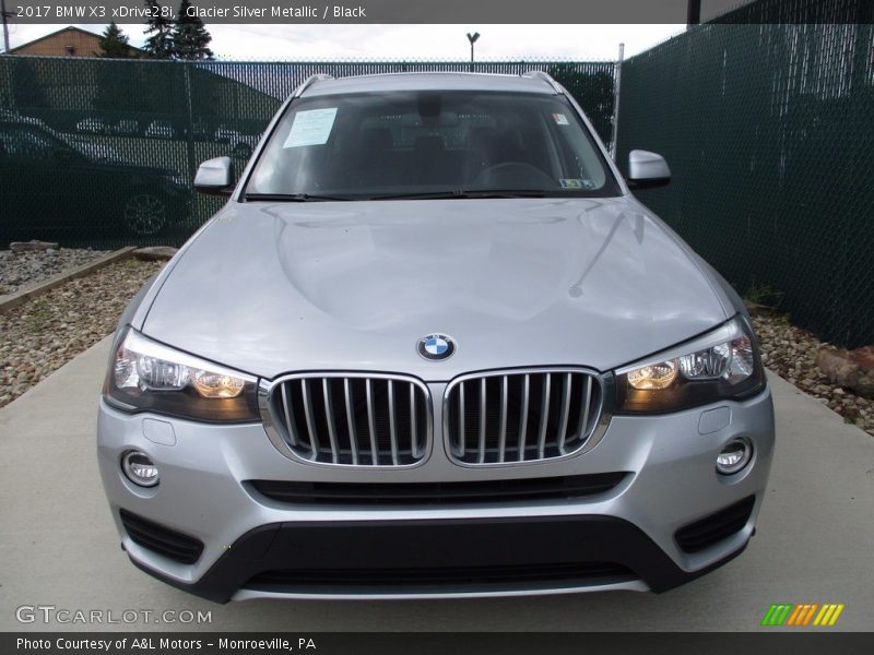 Glacier Silver Metallic / Black 2017 BMW X3 xDrive28i