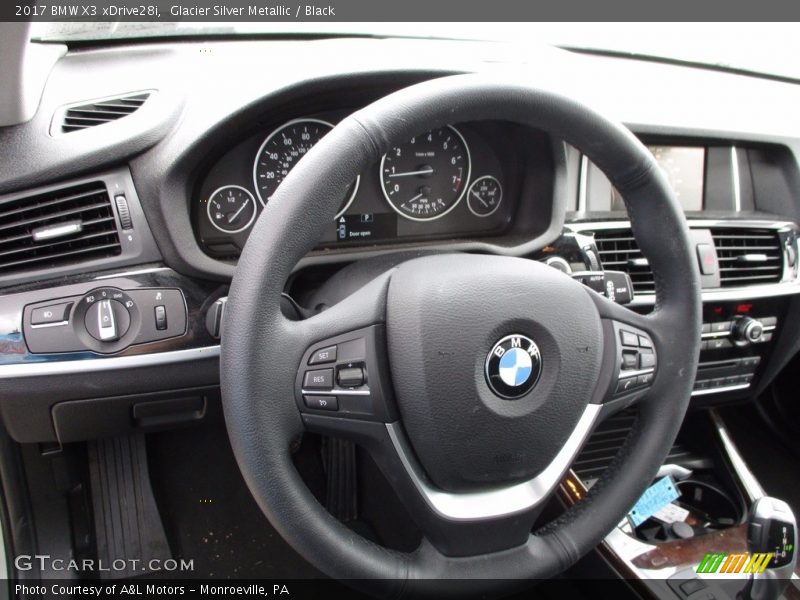 Glacier Silver Metallic / Black 2017 BMW X3 xDrive28i