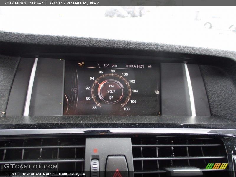 Glacier Silver Metallic / Black 2017 BMW X3 xDrive28i