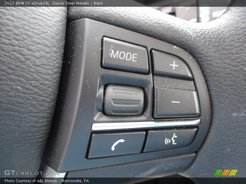 Glacier Silver Metallic / Black 2017 BMW X3 xDrive28i