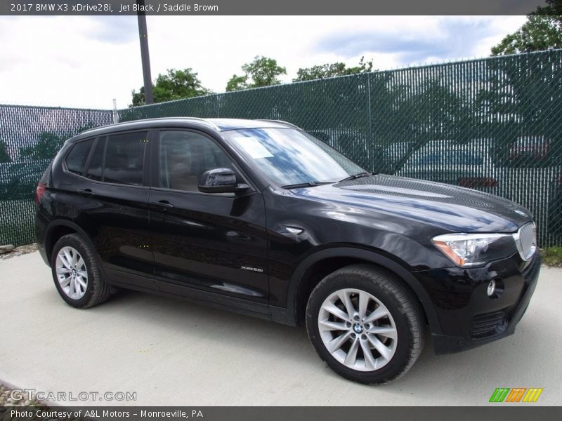 Jet Black / Saddle Brown 2017 BMW X3 xDrive28i