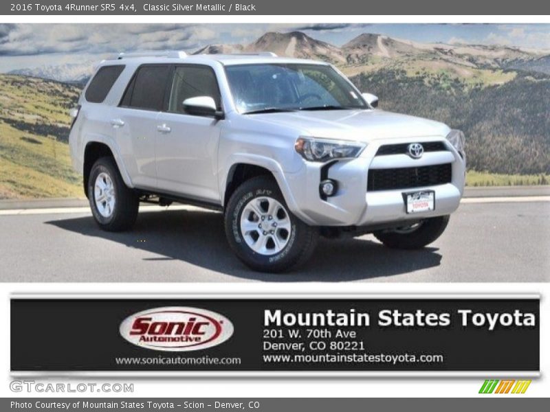 Classic Silver Metallic / Black 2016 Toyota 4Runner SR5 4x4