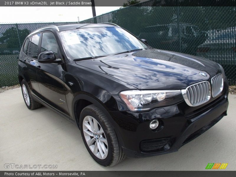 Jet Black / Saddle Brown 2017 BMW X3 xDrive28i