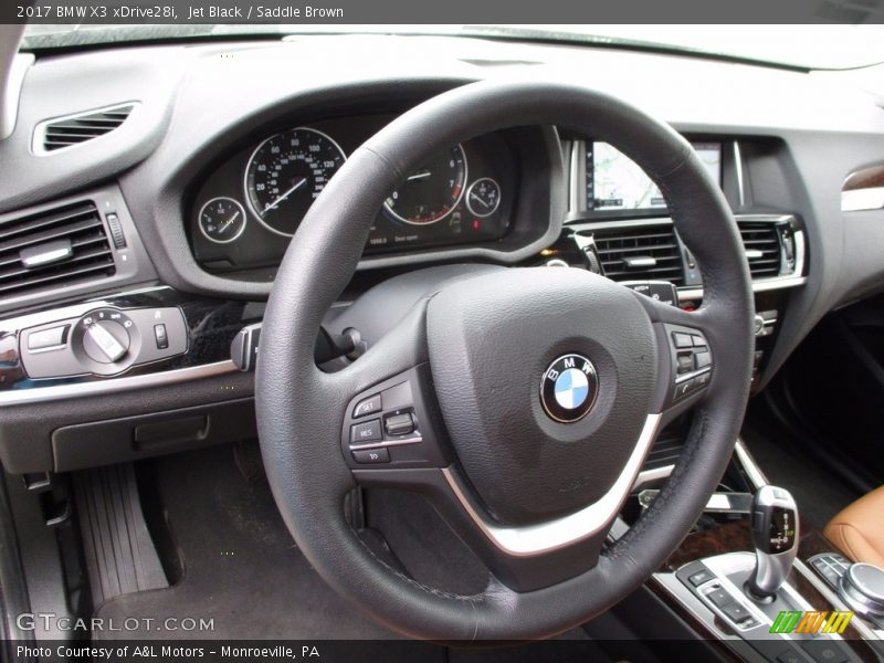 Jet Black / Saddle Brown 2017 BMW X3 xDrive28i
