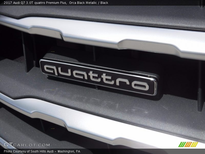 Orca Black Metallic / Black 2017 Audi Q7 3.0T quattro Premium Plus