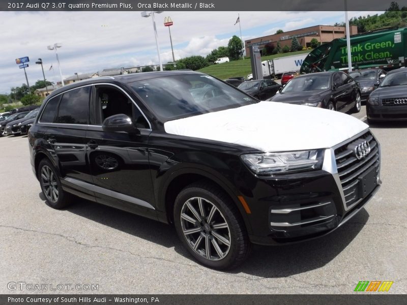Orca Black Metallic / Black 2017 Audi Q7 3.0T quattro Premium Plus
