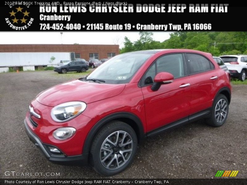 Rosso Passione (Red) / Nero (Black) 2017 Fiat 500X Trekking AWD