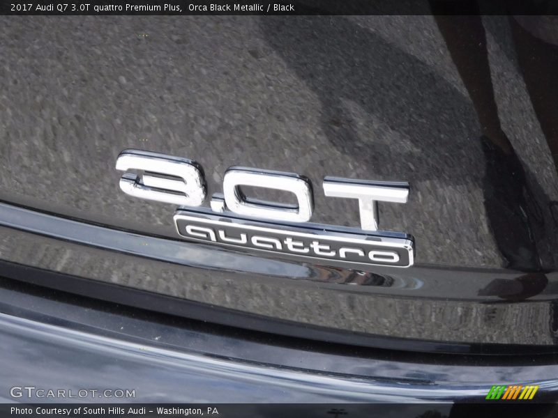 Orca Black Metallic / Black 2017 Audi Q7 3.0T quattro Premium Plus