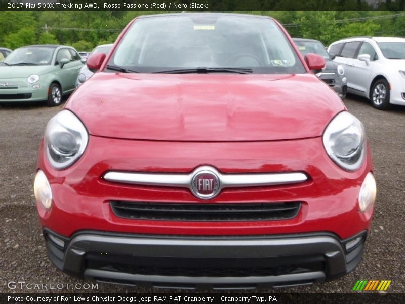 Rosso Passione (Red) / Nero (Black) 2017 Fiat 500X Trekking AWD