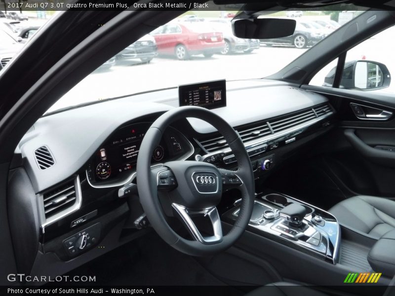 Orca Black Metallic / Black 2017 Audi Q7 3.0T quattro Premium Plus