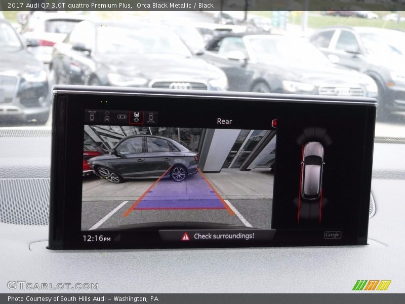 Orca Black Metallic / Black 2017 Audi Q7 3.0T quattro Premium Plus