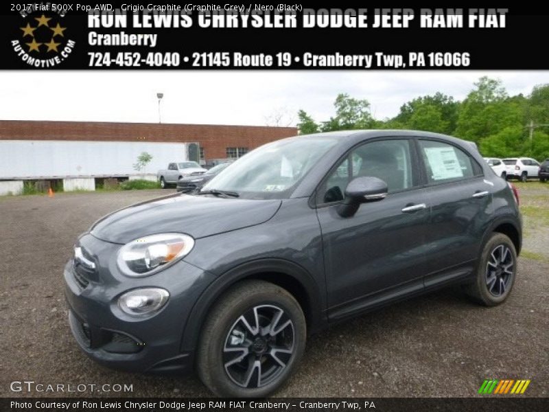 Grigio Graphite (Graphite Grey) / Nero (Black) 2017 Fiat 500X Pop AWD