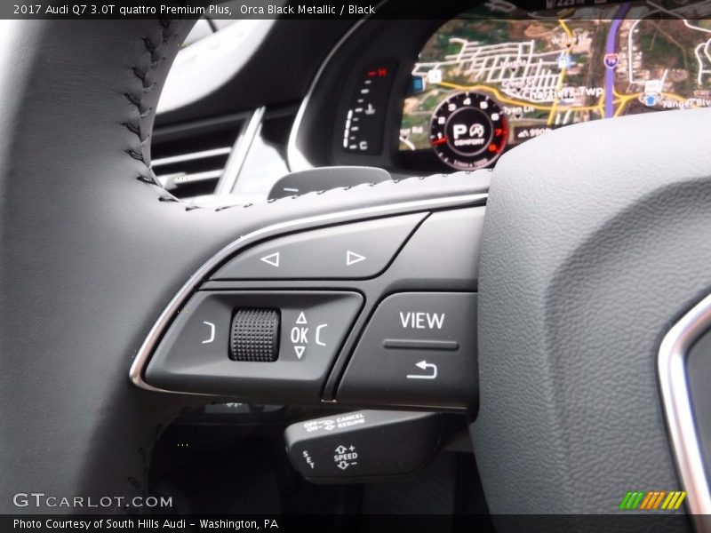Orca Black Metallic / Black 2017 Audi Q7 3.0T quattro Premium Plus