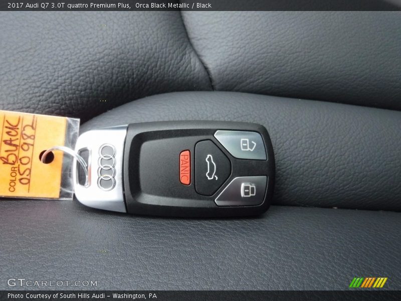 Orca Black Metallic / Black 2017 Audi Q7 3.0T quattro Premium Plus