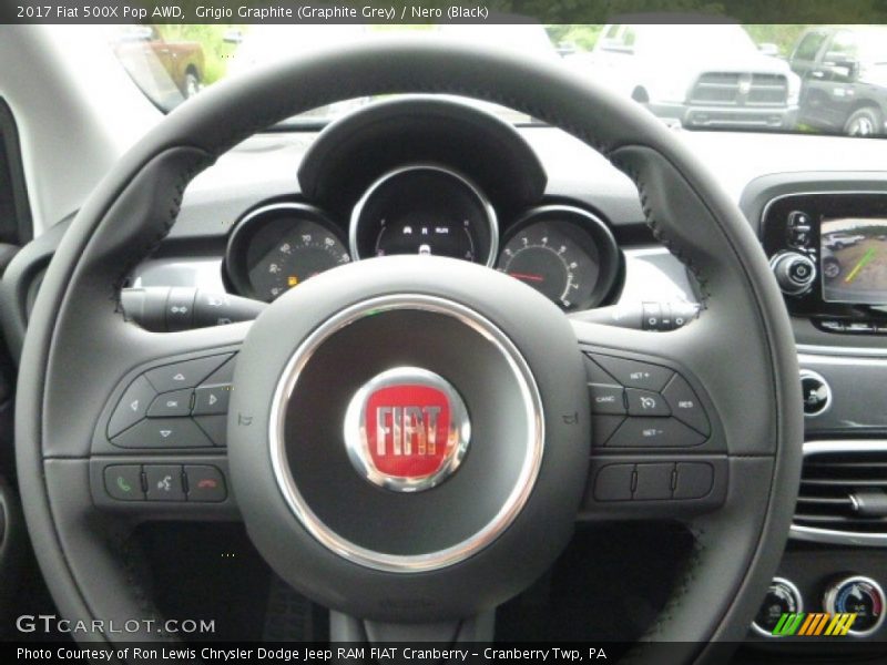 Grigio Graphite (Graphite Grey) / Nero (Black) 2017 Fiat 500X Pop AWD