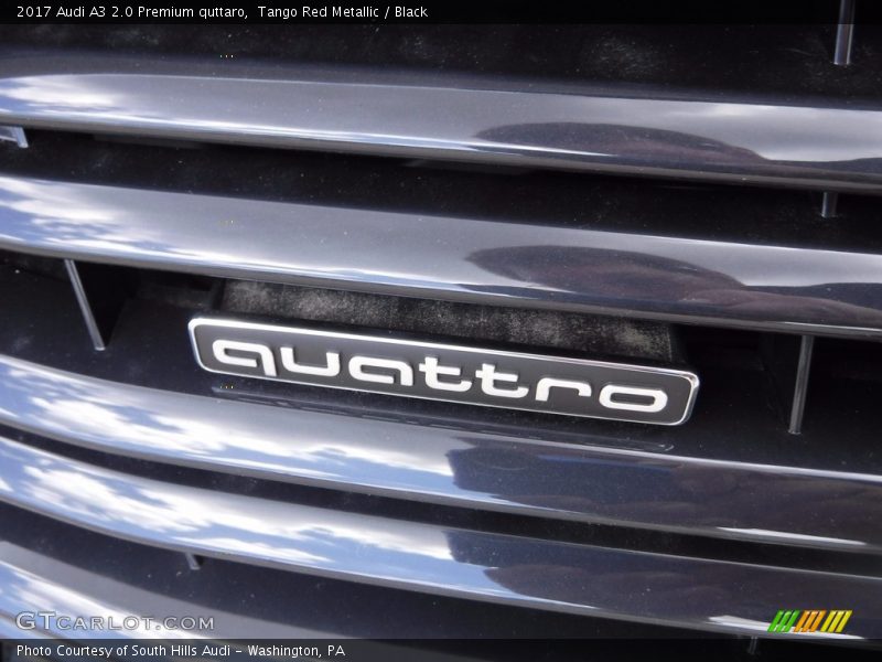 Tango Red Metallic / Black 2017 Audi A3 2.0 Premium quttaro