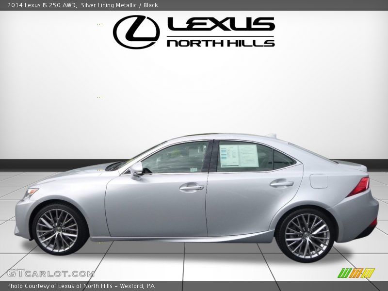 Silver Lining Metallic / Black 2014 Lexus IS 250 AWD