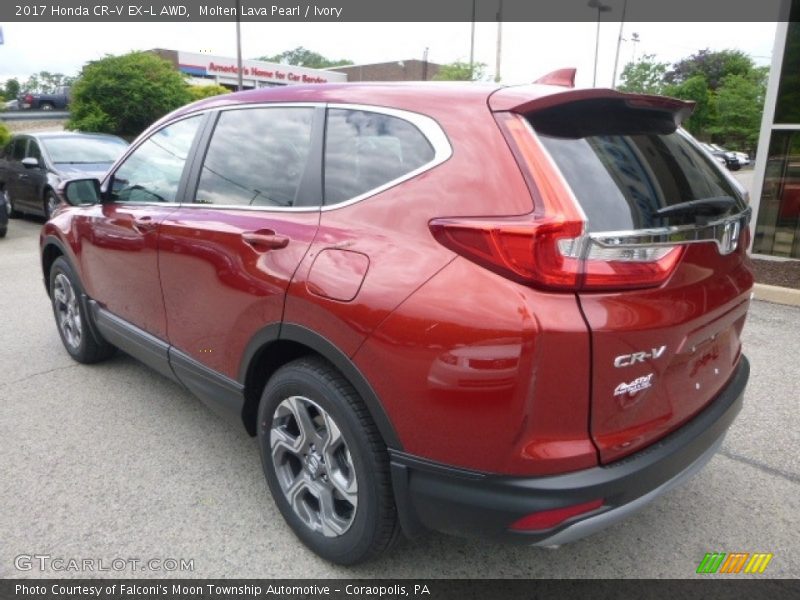 Molten Lava Pearl / Ivory 2017 Honda CR-V EX-L AWD