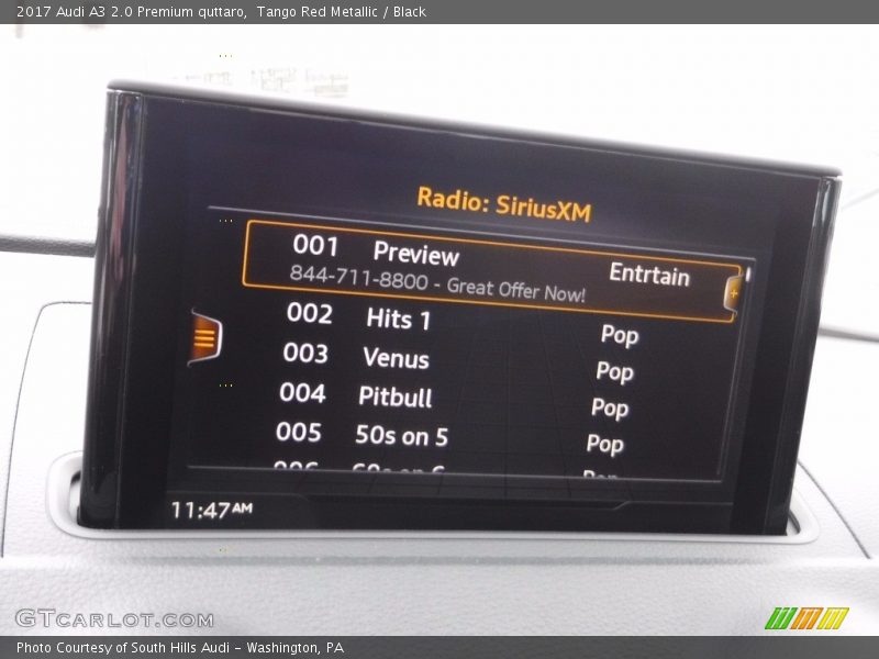 Tango Red Metallic / Black 2017 Audi A3 2.0 Premium quttaro