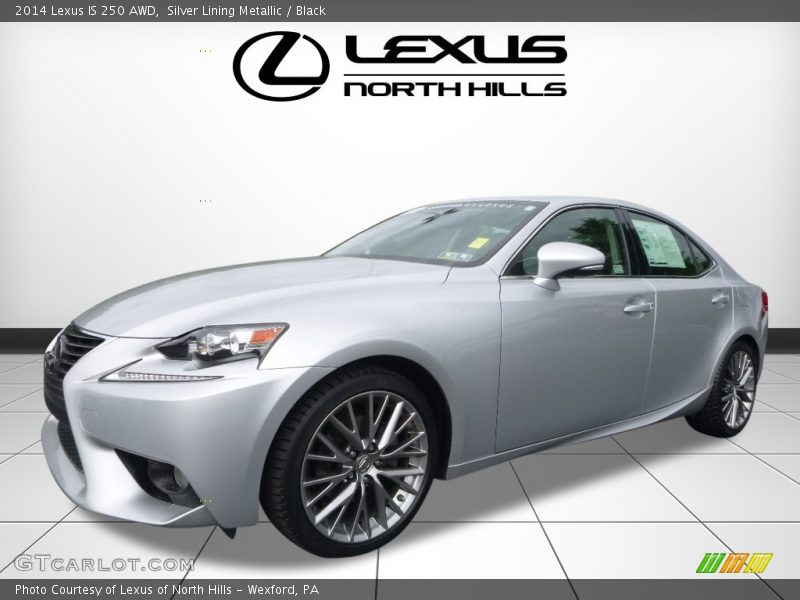 Silver Lining Metallic / Black 2014 Lexus IS 250 AWD