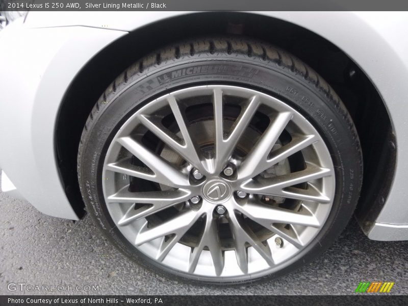 Silver Lining Metallic / Black 2014 Lexus IS 250 AWD