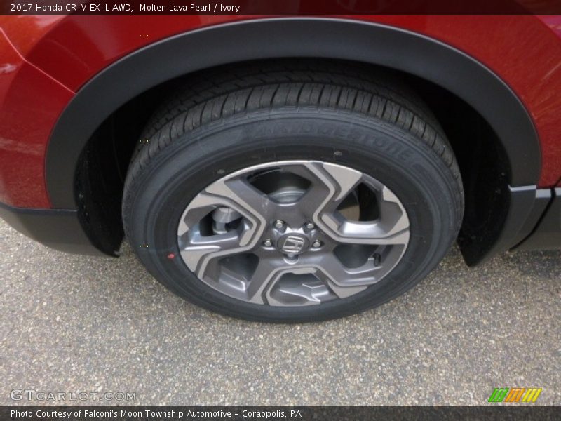 Molten Lava Pearl / Ivory 2017 Honda CR-V EX-L AWD