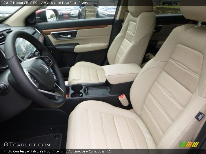 Molten Lava Pearl / Ivory 2017 Honda CR-V EX-L AWD