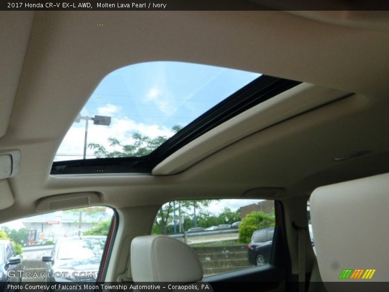 Molten Lava Pearl / Ivory 2017 Honda CR-V EX-L AWD