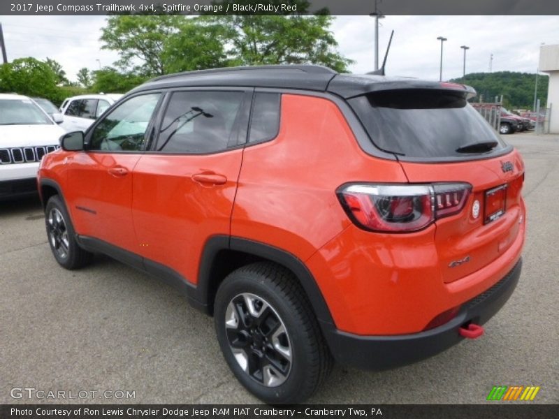Spitfire Orange / Black/Ruby Red 2017 Jeep Compass Trailhawk 4x4