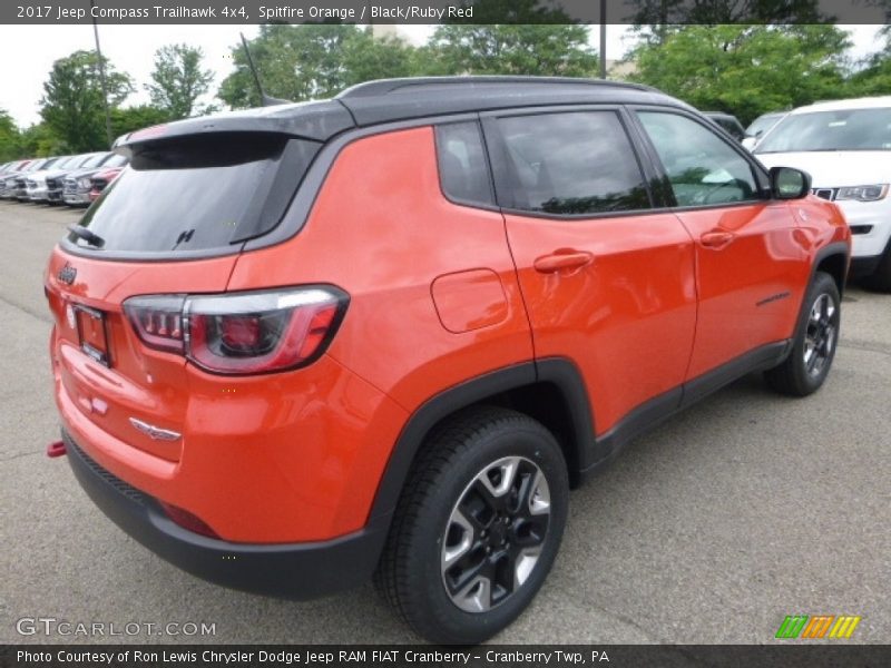 Spitfire Orange / Black/Ruby Red 2017 Jeep Compass Trailhawk 4x4