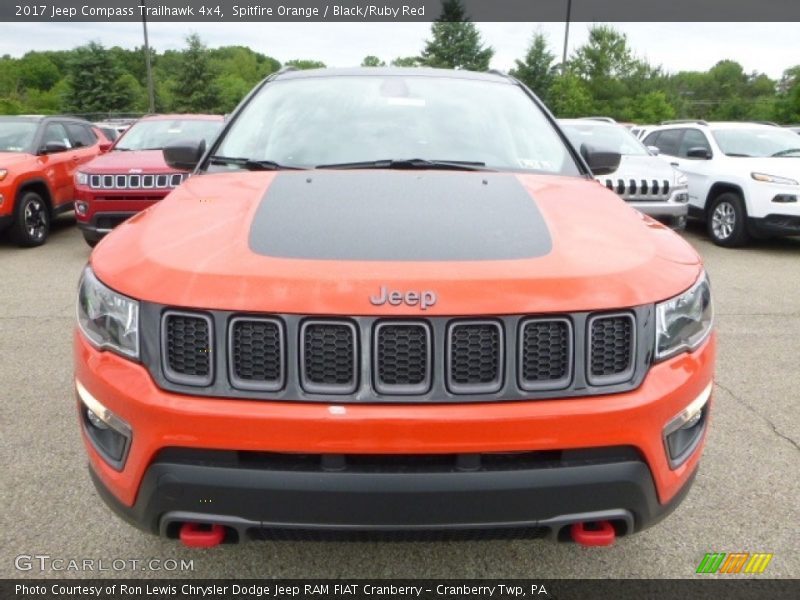 Spitfire Orange / Black/Ruby Red 2017 Jeep Compass Trailhawk 4x4