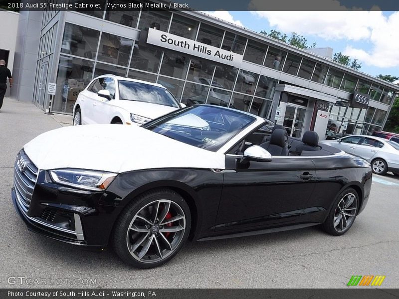 Mythos Black Metallic / Black 2018 Audi S5 Prestige Cabriolet