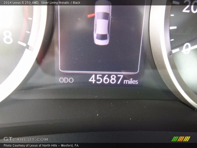Silver Lining Metallic / Black 2014 Lexus IS 250 AWD