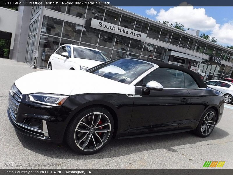 Mythos Black Metallic / Black 2018 Audi S5 Prestige Cabriolet