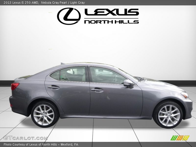 Nebula Gray Pearl / Light Gray 2013 Lexus IS 250 AWD