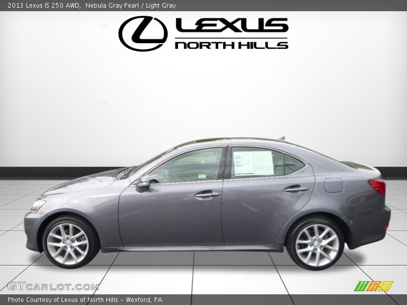 Nebula Gray Pearl / Light Gray 2013 Lexus IS 250 AWD