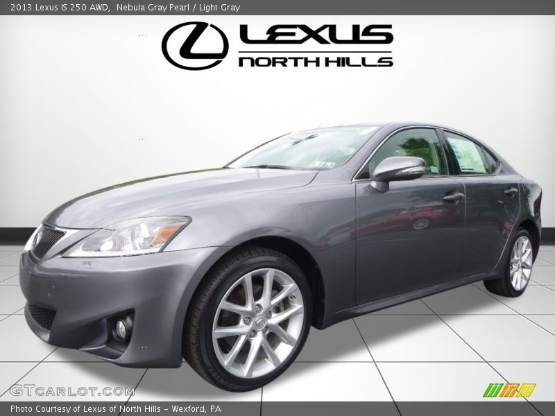 Nebula Gray Pearl / Light Gray 2013 Lexus IS 250 AWD