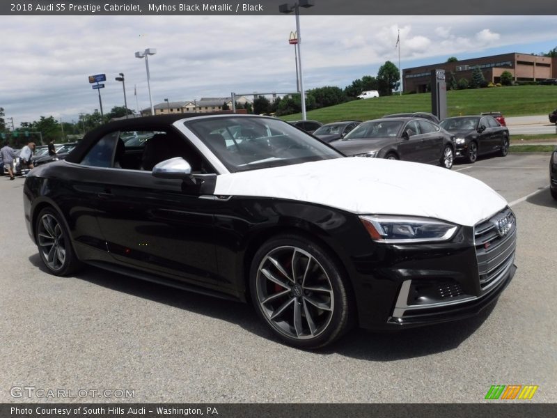 Mythos Black Metallic / Black 2018 Audi S5 Prestige Cabriolet