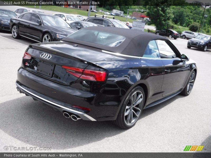 Mythos Black Metallic / Black 2018 Audi S5 Prestige Cabriolet