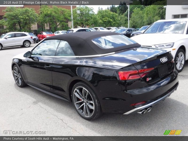 Mythos Black Metallic / Black 2018 Audi S5 Prestige Cabriolet