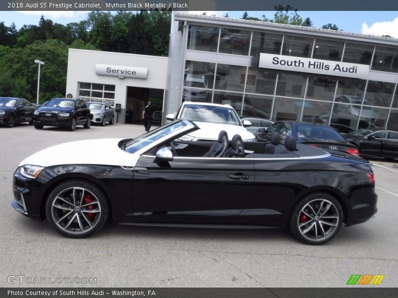 Mythos Black Metallic / Black 2018 Audi S5 Prestige Cabriolet