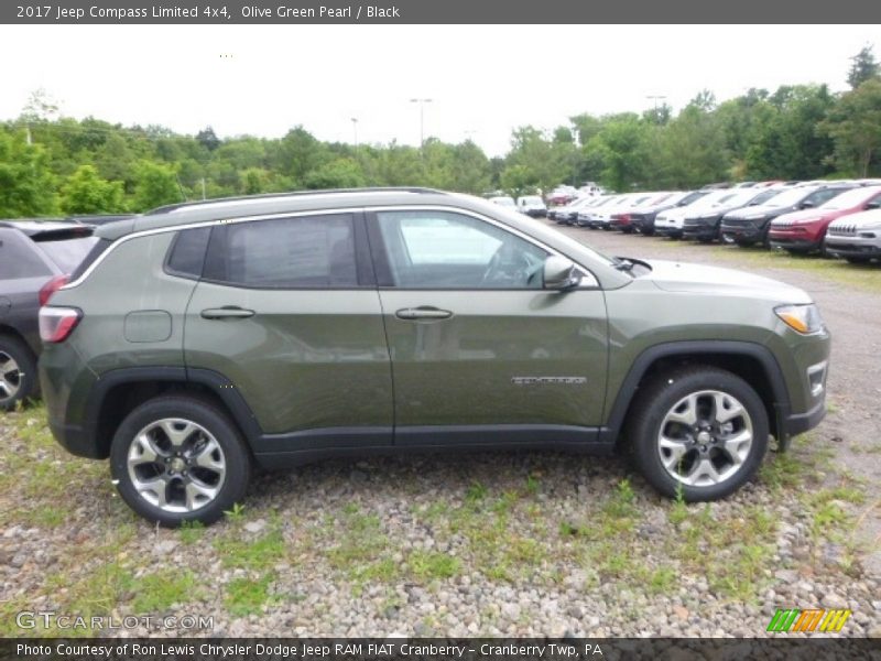Olive Green Pearl / Black 2017 Jeep Compass Limited 4x4