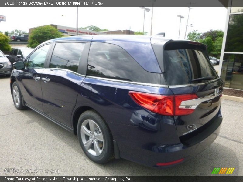 Obsidian Blue Pearl / Gray 2018 Honda Odyssey EX-L