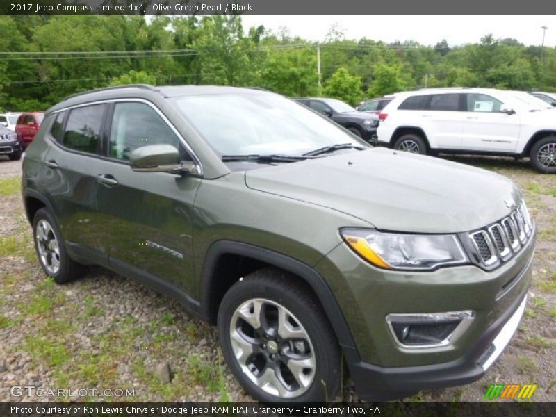 Olive Green Pearl / Black 2017 Jeep Compass Limited 4x4