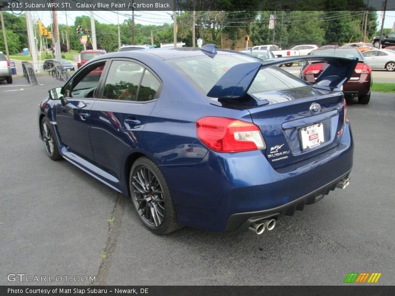 Galaxy Blue Pearl / Carbon Black 2015 Subaru WRX STI