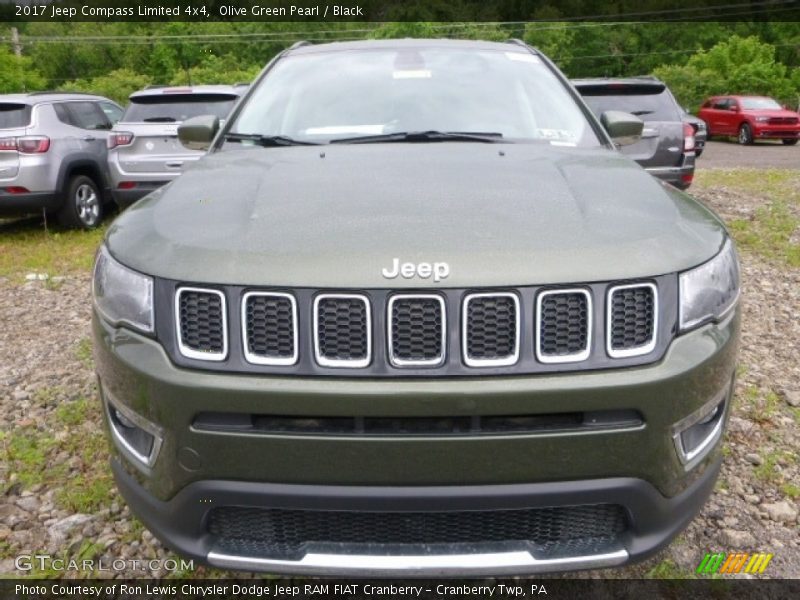 Olive Green Pearl / Black 2017 Jeep Compass Limited 4x4