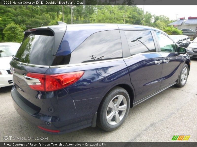 Obsidian Blue Pearl / Gray 2018 Honda Odyssey EX-L